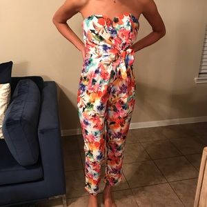 Multi-color floral jumpsuit